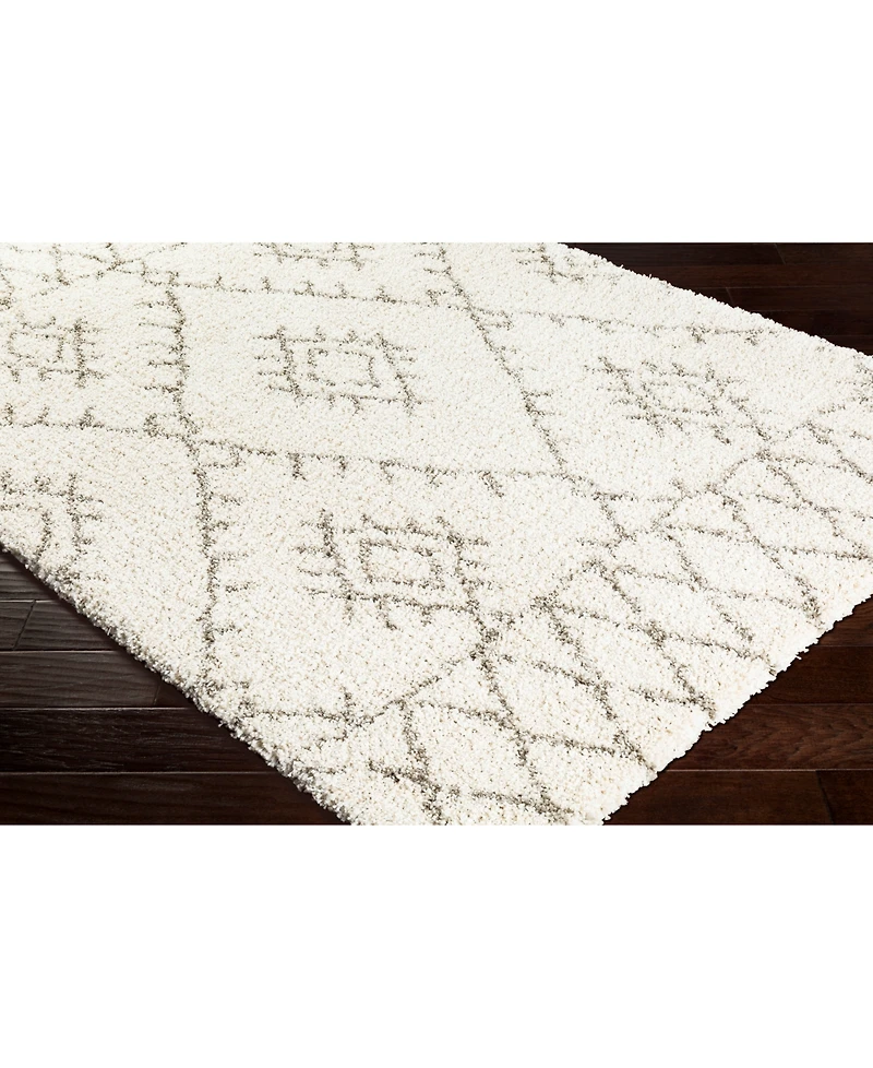 Livabliss Serengeti Shag Sgt-2301 White 6'7" x 9'6" Area Rug