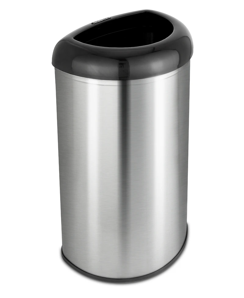 Ninestars Open Top Commercial Trash Can, 13 Gal 50L, Stainless Steel
