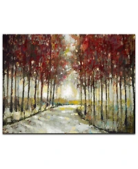 Ready2HangArt 'Fall Morning Drive' Canvas Wall Art, 30x40"