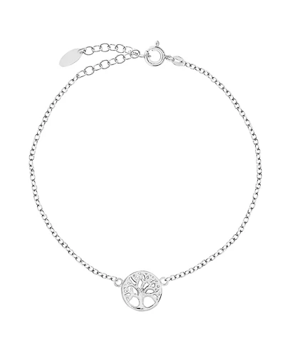 Bodifine Sterling Silver Family Tree Anklet