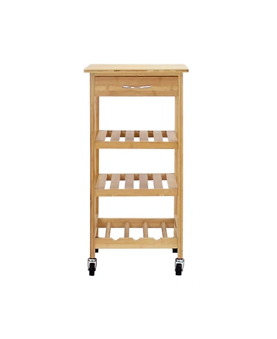 Oceanstar Bamboo Kitchen Trolley