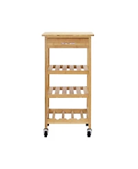 Oceanstar Bamboo Kitchen Trolley
