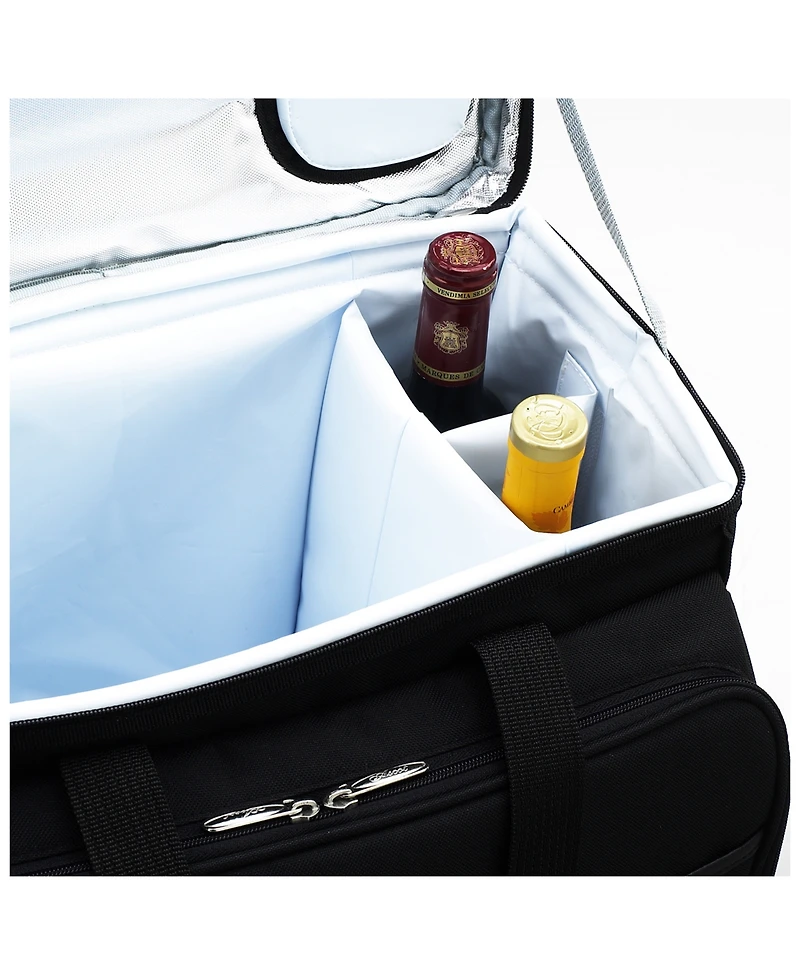 Picnic at Ascot Ultimate Picnic Cooler for 4 with Accessories and Wheeled Cart