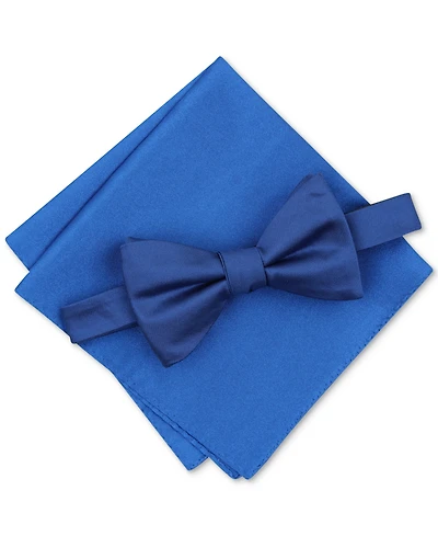 Alfani Men's Solid Texture Pocket Square and Bowtie