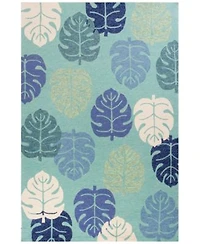 Kas Harbor Palms 4228 Turquoise Indoor Outdoor Area Rug