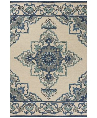 Kas Harbor Serafina 4238 Ivory Blue Indoor Outdoor Area Rug