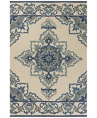 Kas Harbor Serafina 4238 Ivory Blue Indoor Outdoor Area Rug