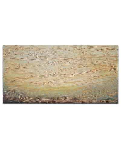 Ready2HangArt 'Metallic Waves' Abstract Canvas Wall Art - 24" x 48"