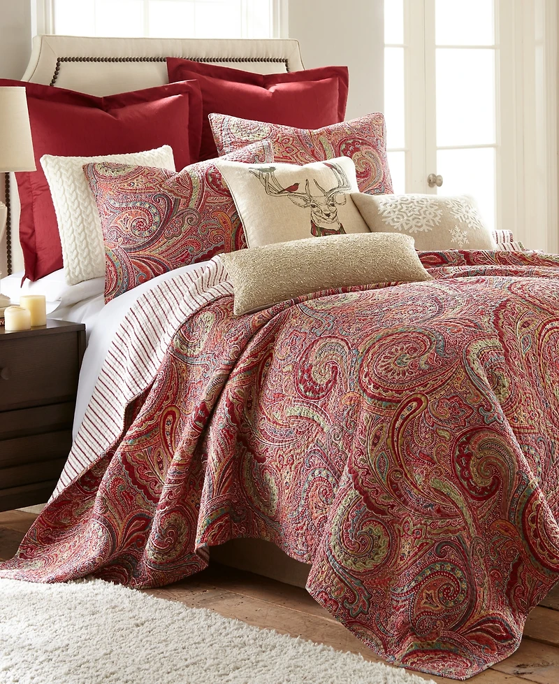 Levtex Spruce Paisley Reversible 3-Pc. Quilt Set, Full/Queen
