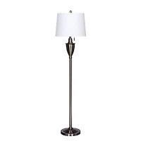 Fangio Lighting's 1589BS 61" Classic Urn Brushed Steel Metal Floor Lamp