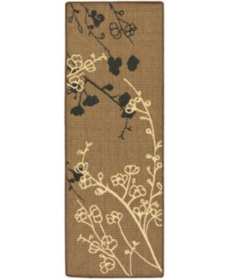 Safavieh Courtyard Brown Natural Black Area Rug Collection