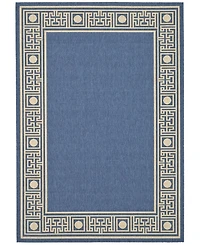 Safavieh Courtyard CY5143 Blue and Beige 5'3" x 7'7" Sisal Weave Outdoor Area Rug