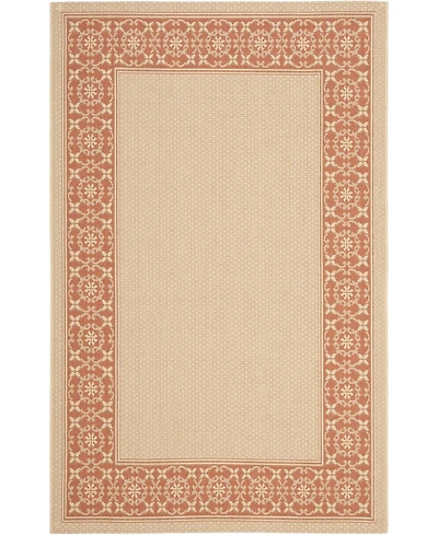 Safavieh Courtyard CY6003 Cream and Terracotta 5'3" x 7'7" Outdoor Area Rug