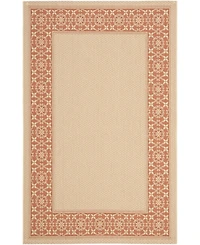 Safavieh Courtyard CY6003 Cream and Terracotta 5'3" x 7'7" Outdoor Area Rug