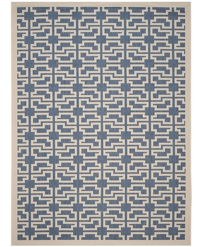 Safavieh Courtyard CY6015 Blue and Beige 8' x 11' Sisal Weave Outdoor Area Rug