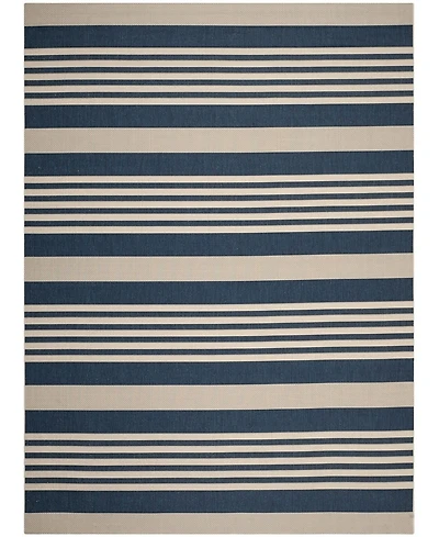 Safavieh Courtyard CY6062 Navy and Beige 8' x 11' Sisal Weave Outdoor Area Rug