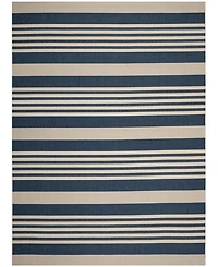 Safavieh Courtyard CY6062 Navy and Beige 8' x 11' Sisal Weave Outdoor Area Rug