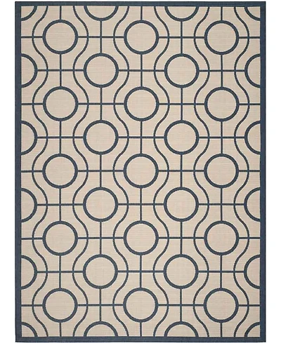 Safavieh Courtyard CY6115 Beige and Navy 8' x 11' Sisal Weave Outdoor Area Rug
