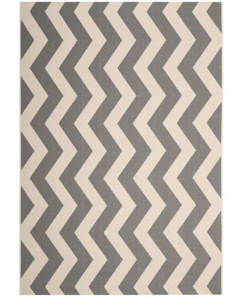 Safavieh Courtyard CY6245 Gray and Beige 5'3" x 7'7" Sisal Weave Outdoor Area Rug