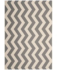 Safavieh Courtyard CY6245 Gray and Beige 5'3" x 7'7" Sisal Weave Outdoor Area Rug