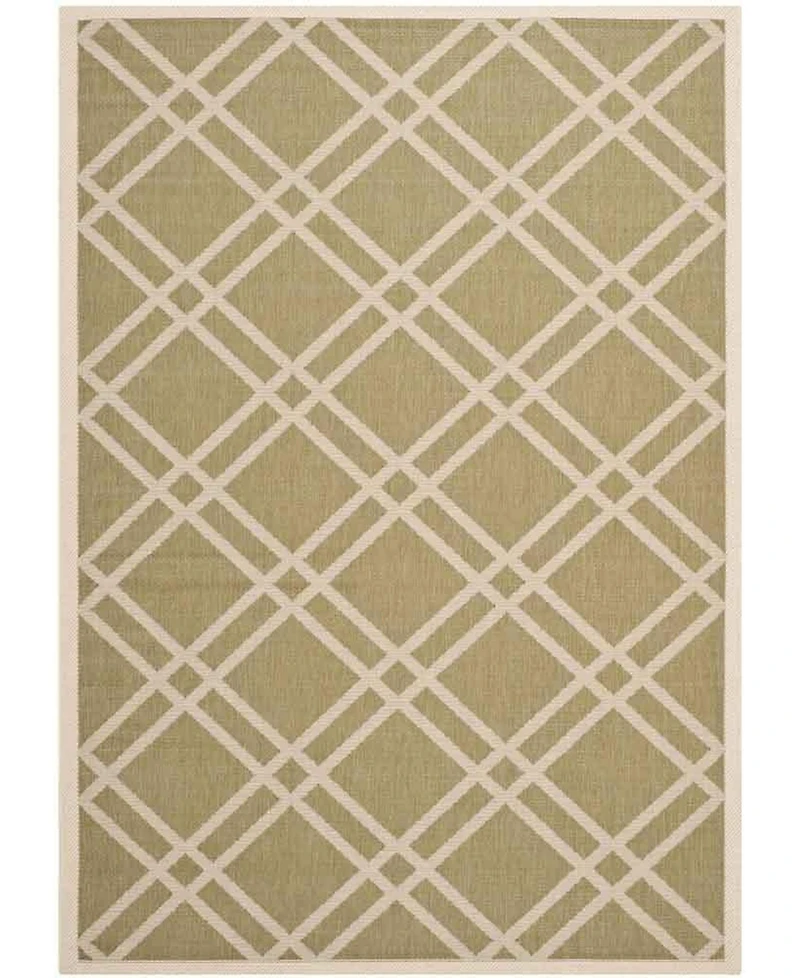 Safavieh Courtyard CY6923 Green and Beige 5'3" x 7'7" Sisal Weave Outdoor Area Rug