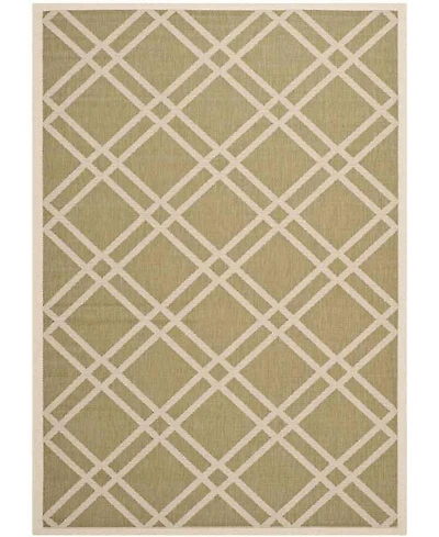 Safavieh Courtyard CY6923 Green and Beige 5'3" x 7'7" Sisal Weave Outdoor Area Rug
