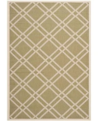 Safavieh Courtyard CY6923 Green and Beige 5'3" x 7'7" Sisal Weave Outdoor Area Rug