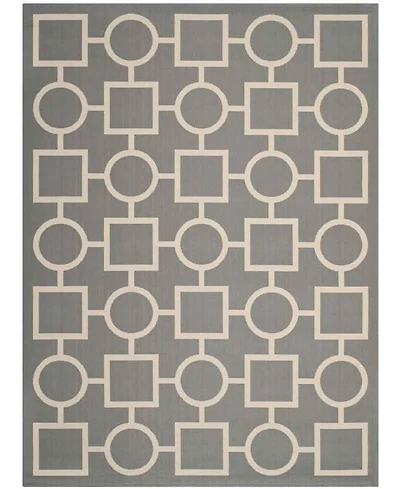 Safavieh Courtyard CY6925 Anthracite and Beige 8' x 11' Sisal Weave Outdoor Area Rug