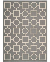 Safavieh Courtyard CY6925 Anthracite and Beige 8' x 11' Sisal Weave Outdoor Area Rug