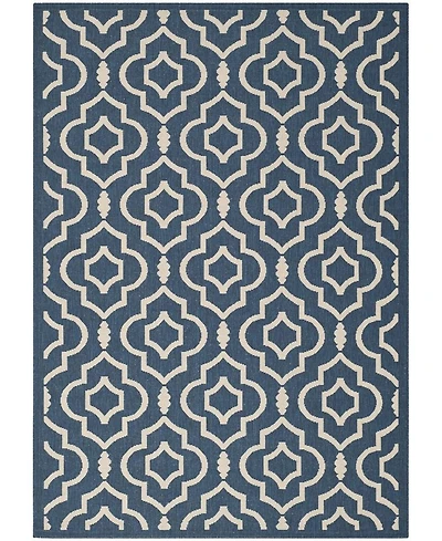 Safavieh Courtyard CY6926 Navy and Beige 5'3" x 7'7" Sisal Weave Outdoor Area Rug