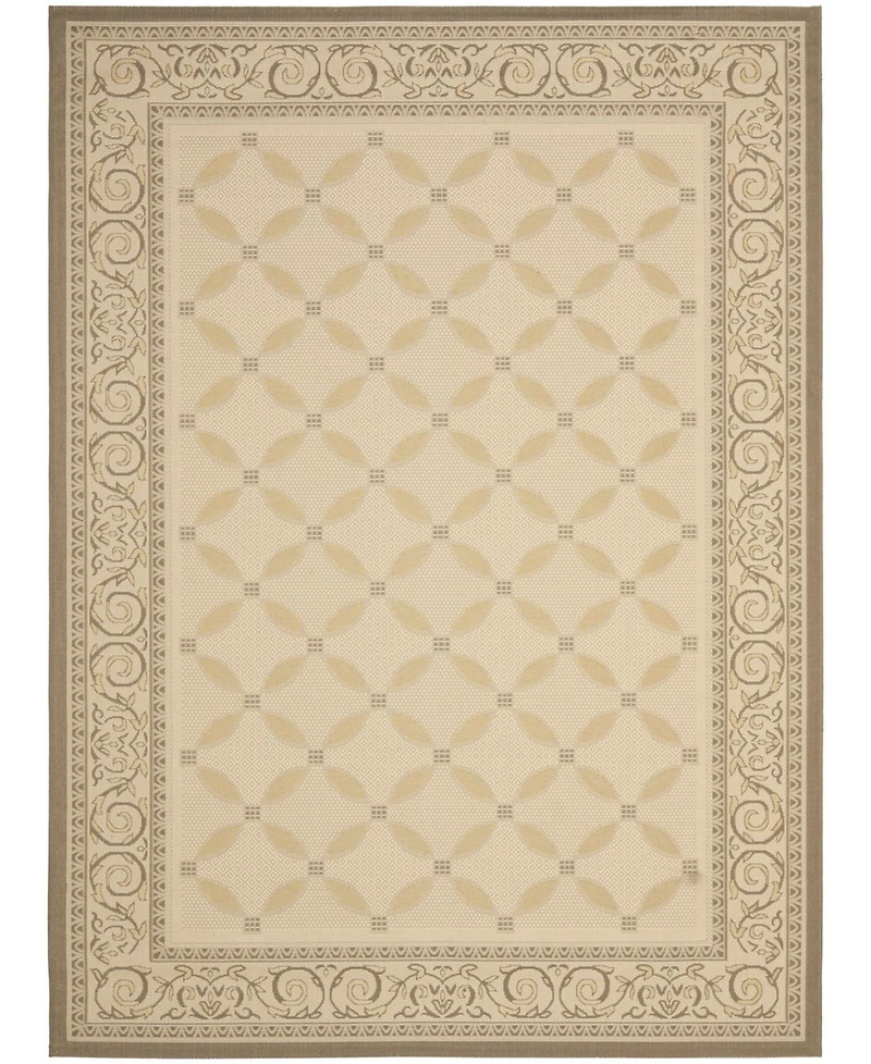 Safavieh Courtyard CY7107 Beige and Dark Beige 8' x 11' Outdoor Area Rug