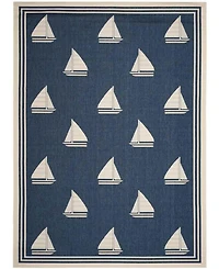 Safavieh Courtyard CY7422 Navy and Beige 8' x 11' Sisal Weave Outdoor Area Rug