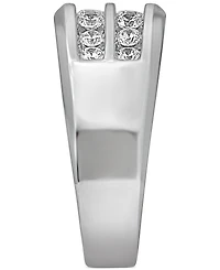 Men's Diamond Double Row Ring (1 ct. t.w.) in 10k White Gold and 10k Yellow Gold