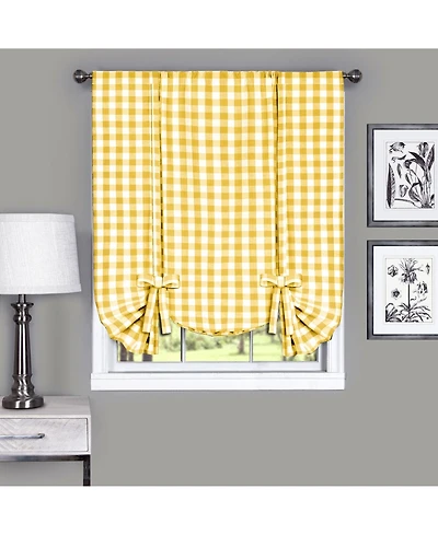 Achim Buffalo Check Window Tie Up Shade, 42" x 63"