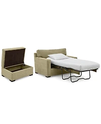 Radley 54" Fabric Chair Bed & 36" Storage Ottoman, Created for Macy's