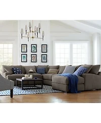 Closeout Rhyder Fabric Sectional Collection Created For Macys