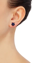 Sapphire (1-3/4 ct. t.w.) & Diamond Accent Stud Earrings 14k Gold (Also Available Emerald Ruby)
