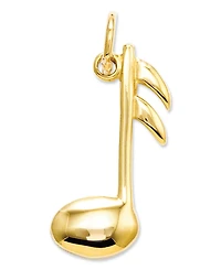 14k Gold Charm, Musical Note Charm