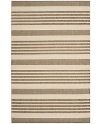 Safavieh Courtyard MSR1214 Brown and Bone 8' x 11' Outdoor Area Rug