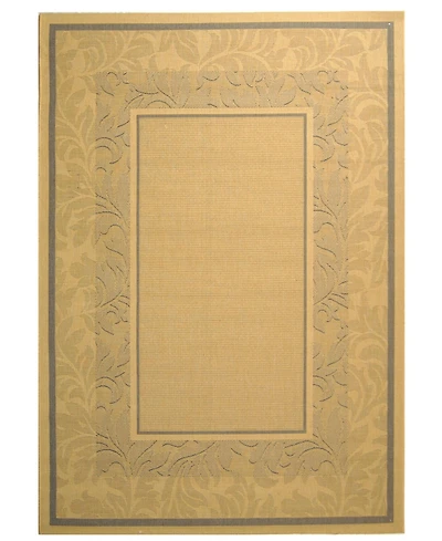 Safavieh Courtyard CY1704 Natural and Blue 5'3" x 7'7" Outdoor Area Rug