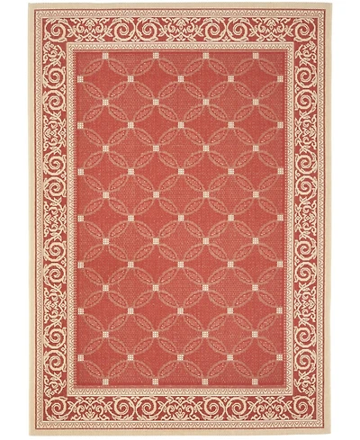 Safavieh Courtyard CY1502 Red and Natural 8' x 11' Outdoor Area Rug
