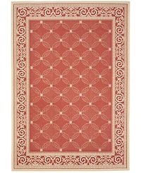 Safavieh Courtyard CY1502 Red and Natural 8' x 11' Outdoor Area Rug
