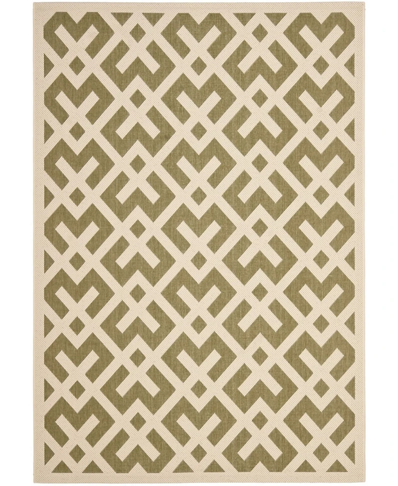 Safavieh Courtyard CY6915 Green and Bone 8' x 11' Outdoor Area Rug