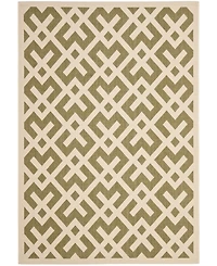 Safavieh Courtyard CY6915 Green and Bone 8' x 11' Outdoor Area Rug