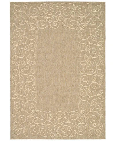 Safavieh Courtyard CY5139 Dark Beige and Beige 8' x 11' Outdoor Area Rug