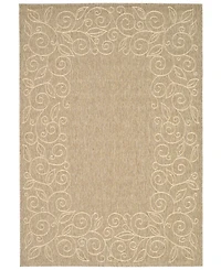 Safavieh Courtyard CY5139 Dark Beige and Beige 8' x 11' Outdoor Area Rug