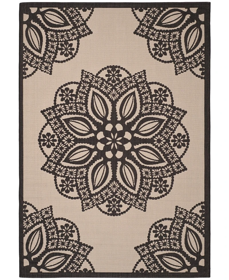 Safavieh Courtyard CY6139 Beige and 5'3" x 7'7" Sisal Weave Outdoor Area Rug