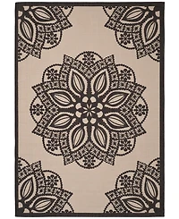 Safavieh Courtyard CY6139 Beige and 5'3" x 7'7" Sisal Weave Outdoor Area Rug