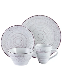Elama Malibu Sands 16 Pc. Dinnerware Set, Service for 4