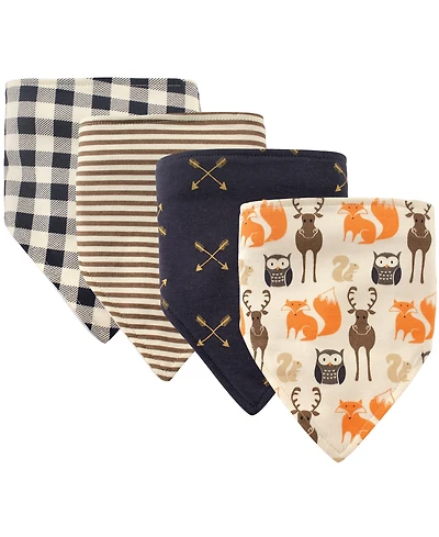 Hudson Baby Boys 4Pk Bandana Bibs